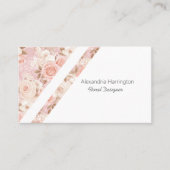 Elegant Pink Roses Business Card Visitenkarte (Vorderseite)