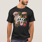 Elegant Pink Roses Hope Typography T-Shirt (Vorderseite)
