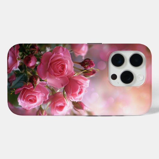 Elegant Pink Roses Phone Case (Rückseite (Horizontal))