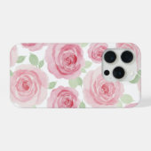 Elegant Pink Roses Phone Case iPhone Hülle (Rückseite (Horizontal))