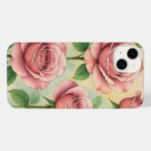 Elegant Pink Roses Watercolor Floral iPhone Case Hülle (Rückseite (Horizontal))