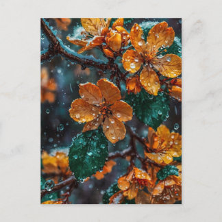 Elegant Pink Sakura Blossom Postcard - Japanese Ch Postkarte