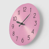 Elegant Pink Sheen Große Wanduhr (Winkel)