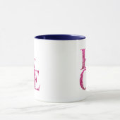 Elegant Pink Spring Hydrangea Floral LOVE Tasse (Zentrum)