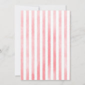 Elegant Pink Striped Christmas Cocktail Party Einladung (Rückseite)