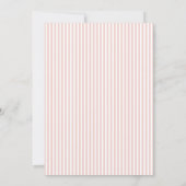 Elegant Pink Striped Wedding Invitation Einladung (Rückseite)
