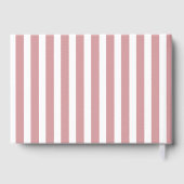 Elegant Pink Stripes Gästebuch (Rückseite)