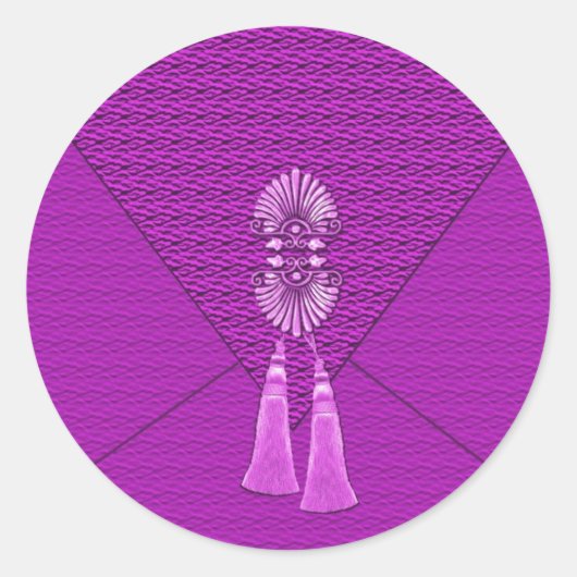 Elegant Pink Tassel Stickers (Vorderseite)