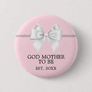 Elegant Pink Tiffany Thema Gott Mutter Babydusche Button