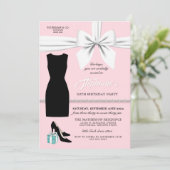 Elegant Pink Trendy Tiffany Einladung zum Geburtst (Stehend Vorderseite)