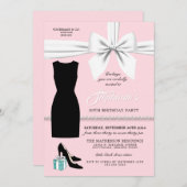 Elegant Pink Trendy Tiffany Einladung zum Geburtst (Vorne/Hinten)