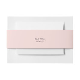 Elegant Pink Tulips Bouquet Wedding Einladungsbanderole