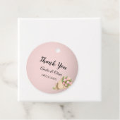 Elegant Pink Tulips Bouquet Wedding Geschenkanhänger (Beispiel)