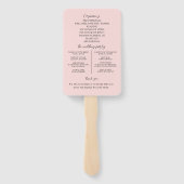 Elegant Pink Tulips Bouquet wedding program  Fächer (Rückseite)