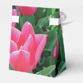 Elegant Pink Tulips Wedding Geschenkschachtel (Rückseite)