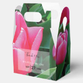 Elegant Pink Tulips Wedding Geschenkschachtel (Geöffnet)