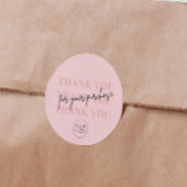 Elegant Pink Vielen Dank für Ihr Käufergeschäft Runder Aufkleber