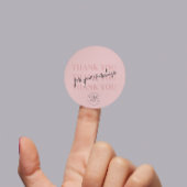 Elegant Pink Vielen Dank für Ihr Käufergeschäft Runder Aufkleber