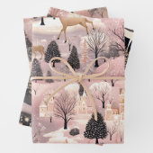 Elegant Pink Village Geschenkpapier Set (Beispiel)