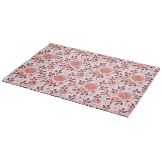 Elegant Pink Vintage Rose Flowers  Schneidebrett (Ecke)