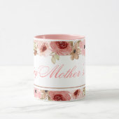 Elegant Pink Watercolor Flower Coffee Mug Tasse (Zentrum)