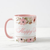 Elegant Pink Watercolor Flower Coffee Mug Tasse (Links)