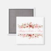 Elegant Pink Watercolor Flower Refrigerator Magnet (Vorderseite/Rückseite)