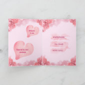 Elegant Pink Wedding invitation Einladung (Innenseite)