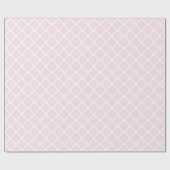 Elegant pink white cross pattern baptism geschenkpapier (Flach)