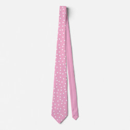 Elegant Pink White Dots Pattern Groom Gift   Krawatte