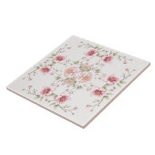 Elegant Pink White Floral Ceramic Tile Fliese (Seite)