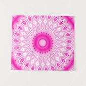 elegant pink white floral decor mandala pattern wandteppich (Vorderseite (Horizontal))