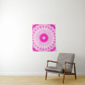 elegant pink white floral decor mandala pattern wandteppich (Beispiel)
