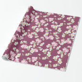 Elegant Pink & White Floral Wrapping Paper Geschenkpapier (Ungerollt)
