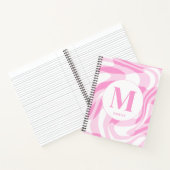 Elegant pink white personalized name notizblock (Innenseite)