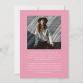 Elegant Pink & White Photo Collage Graduation Ankündigung (Rückseite)