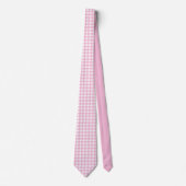 Elegant Pink &white plaid wedding Groom Gift   Krawatte (Vorderseite)