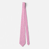 Elegant Pink White Polka Dots Groom Gift   Krawatte (Vorderseite)