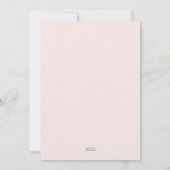 Elegant pink wildflower simple Baby Girl Shower Einladung (Rückseite)