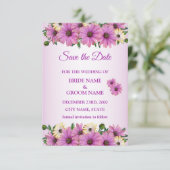 ًElegant Pink Yellow Floral Rustic Save The Date (Stehend Vorderseite)