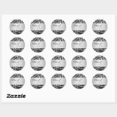 Elegant Pink Zebra Abschluss Stickers (Blatt)