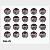 Elegant Pink Zebra Stickers (Blatt)