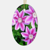 Elegant pinkfarben grün, botanisch keramik ornament (Links)