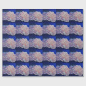 Elegant pinkfarbene blaupastellfarbene Aquarellblu Geschenkpapier (Flach)