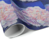 Elegant pinkfarbene blaupastellfarbene Aquarellblu Geschenkpapier (Rolleneckpunkt)