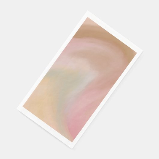 Elegant, Pinks, Korallenfarben, Abstrakte Pastelle Serviette (Ecke)