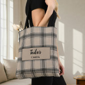 Elegant Plaid Bag – Handmade Craftsmanship Tasche