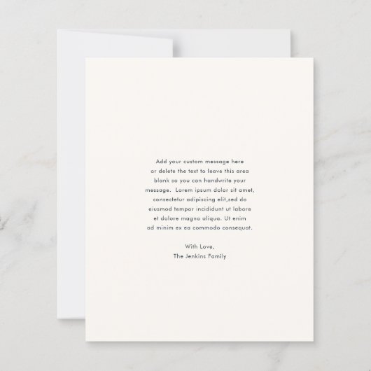 Elegant Plaid Budget Christmas Card (Rückseite)