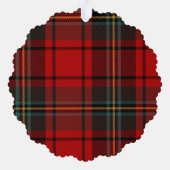 Elegant Plaid Modern Photo Ornament Christmas Card (Rückseite)