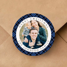 Elegant Plaid Photo Christmas